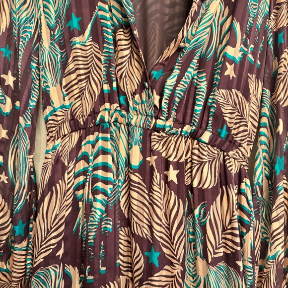 NWT Ramy Brook Enya Tiered Maxi Dress Zebra Printed - Picture 5 of 9